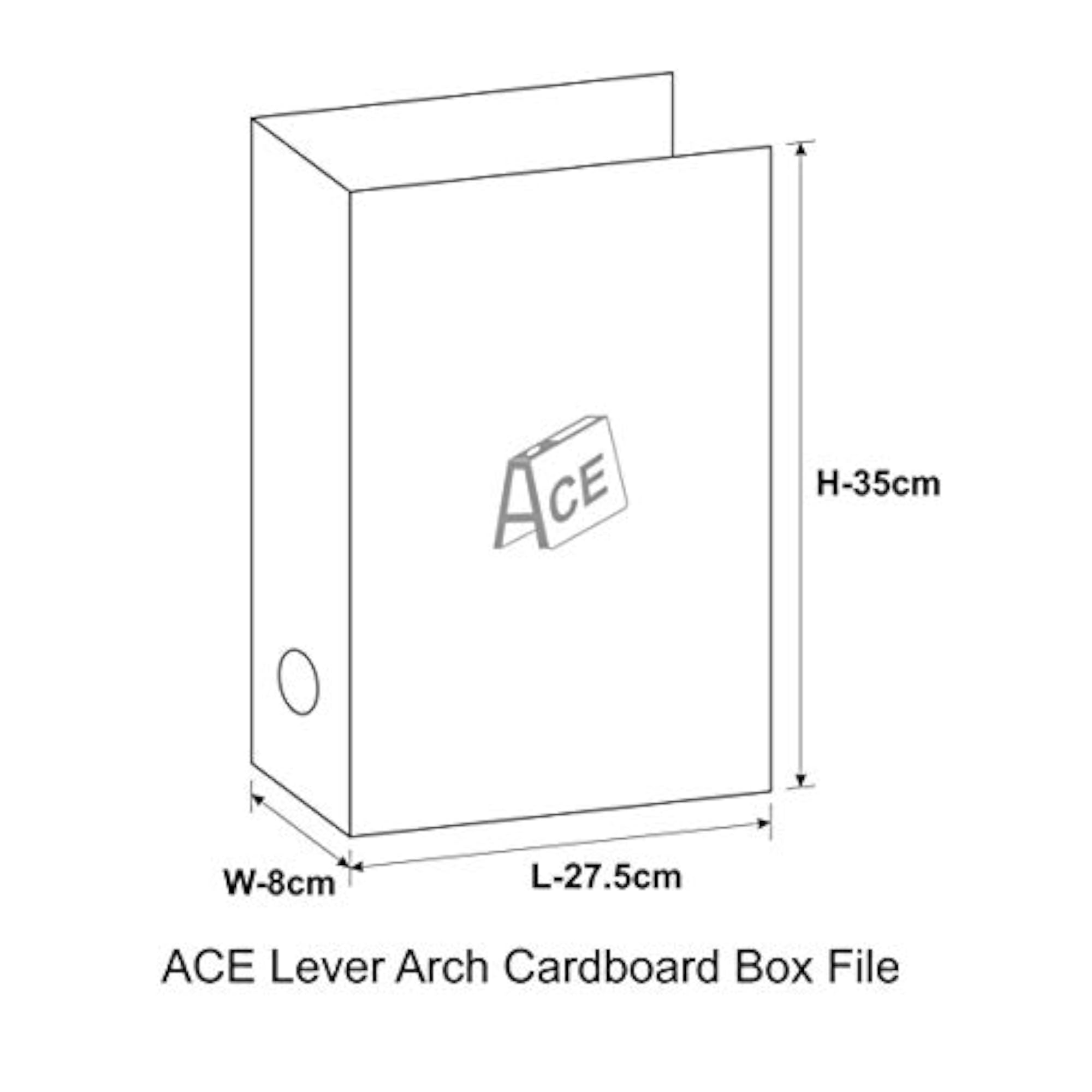 Cardboard Lever Arch Box File Ruby 107